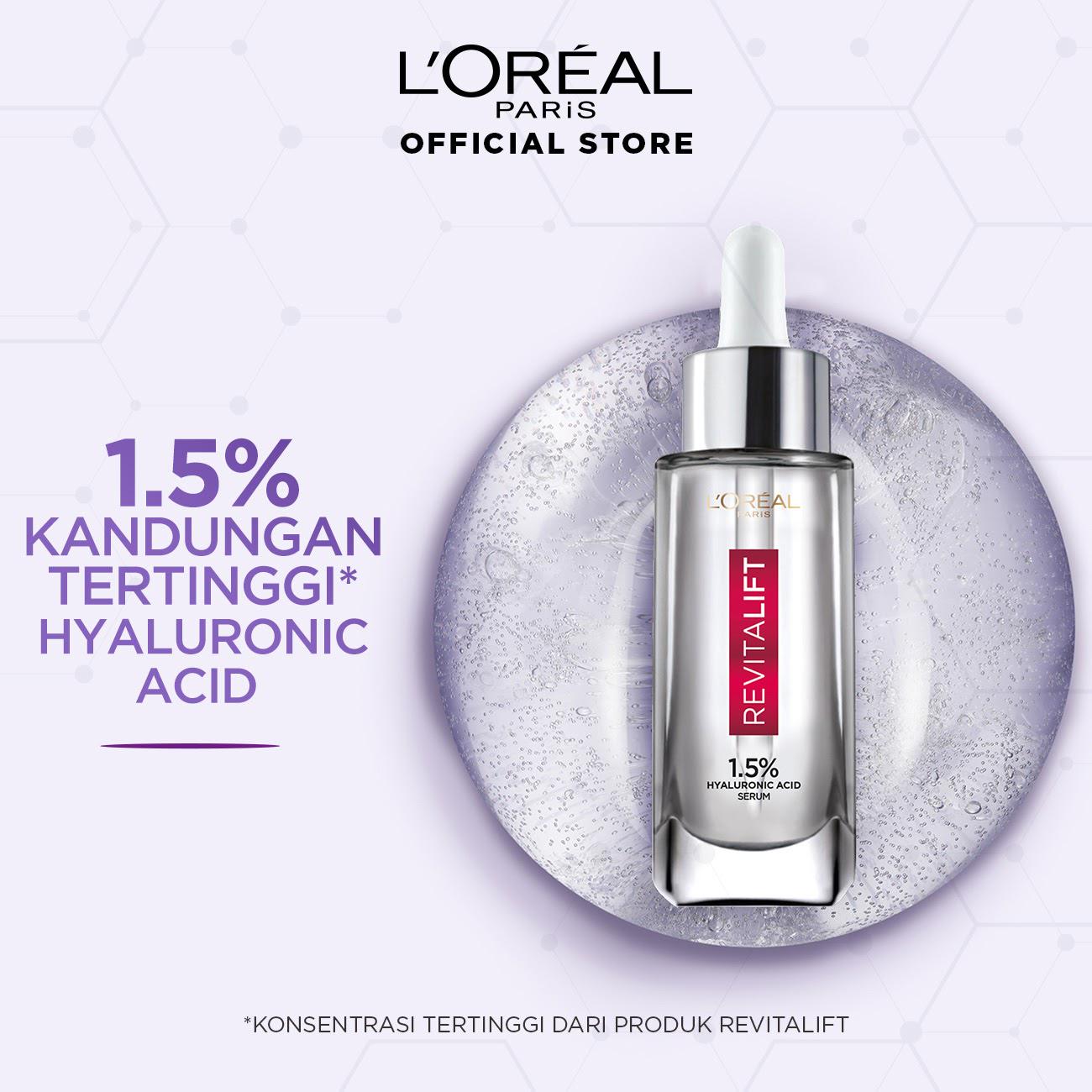 LOreal Paris Revitalift Hyaluronic Acid Serum Skin Care (Untuk Kulit Lembap Tampak Muda Bercahaya)