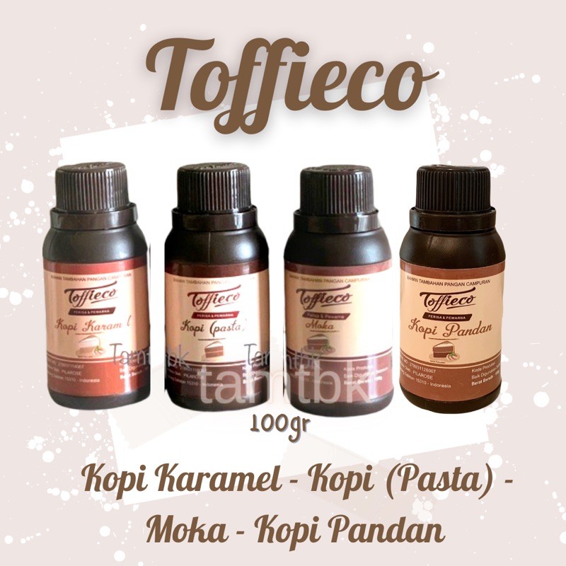 

[Tamtbk] TOFFIECO Kopi Karamel, Kopi, Moka, Kopi Pandan perisa/ pewarna/ pasta 100gr