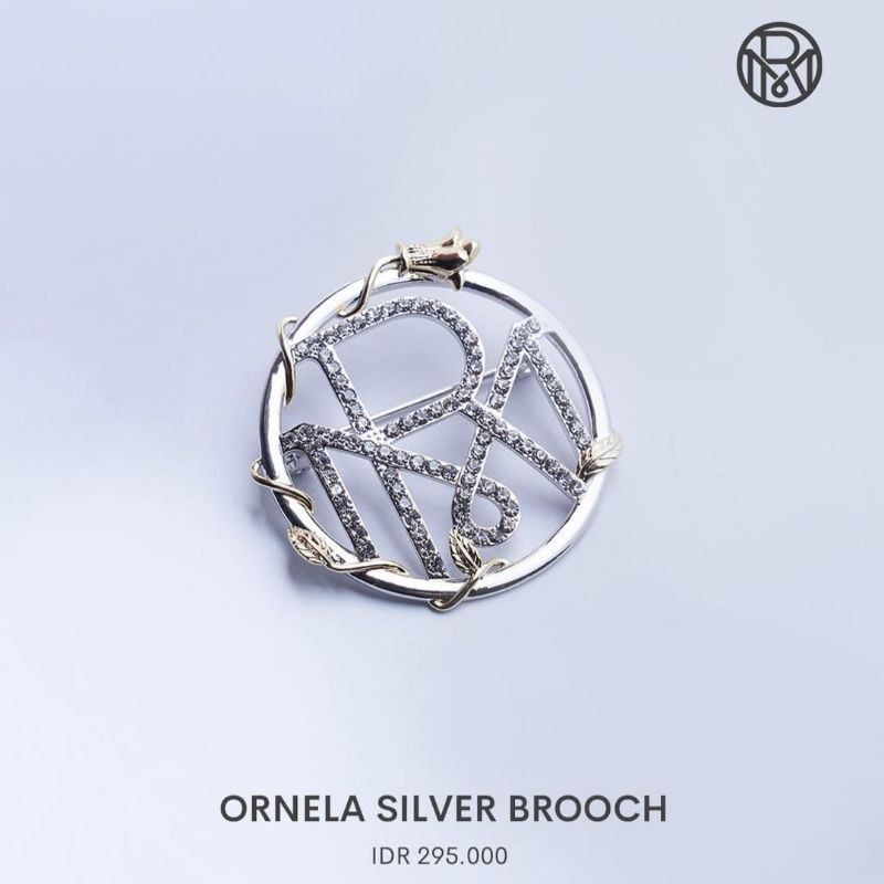 Preloved Ornela Silver Brooch Ria Miranda Koleksi Elea