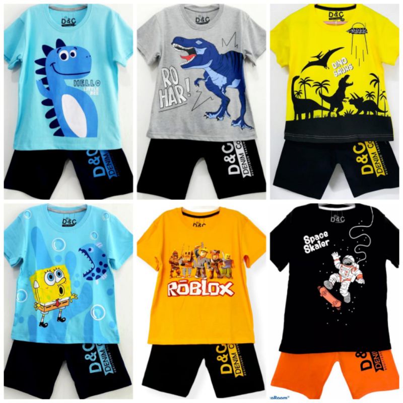 SETELAN BAJU ANAK LAKI LAKI KARAKTER Oshkos DNC 1-10 TAHUN