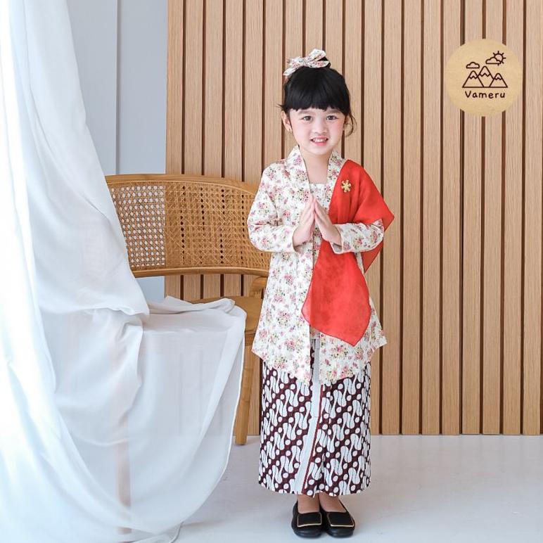 Kebaya Anak Setelan Kutubaru Remaja Dewasa Bunga Vintage Jadul Classic Katun Jepang Couple Kartini