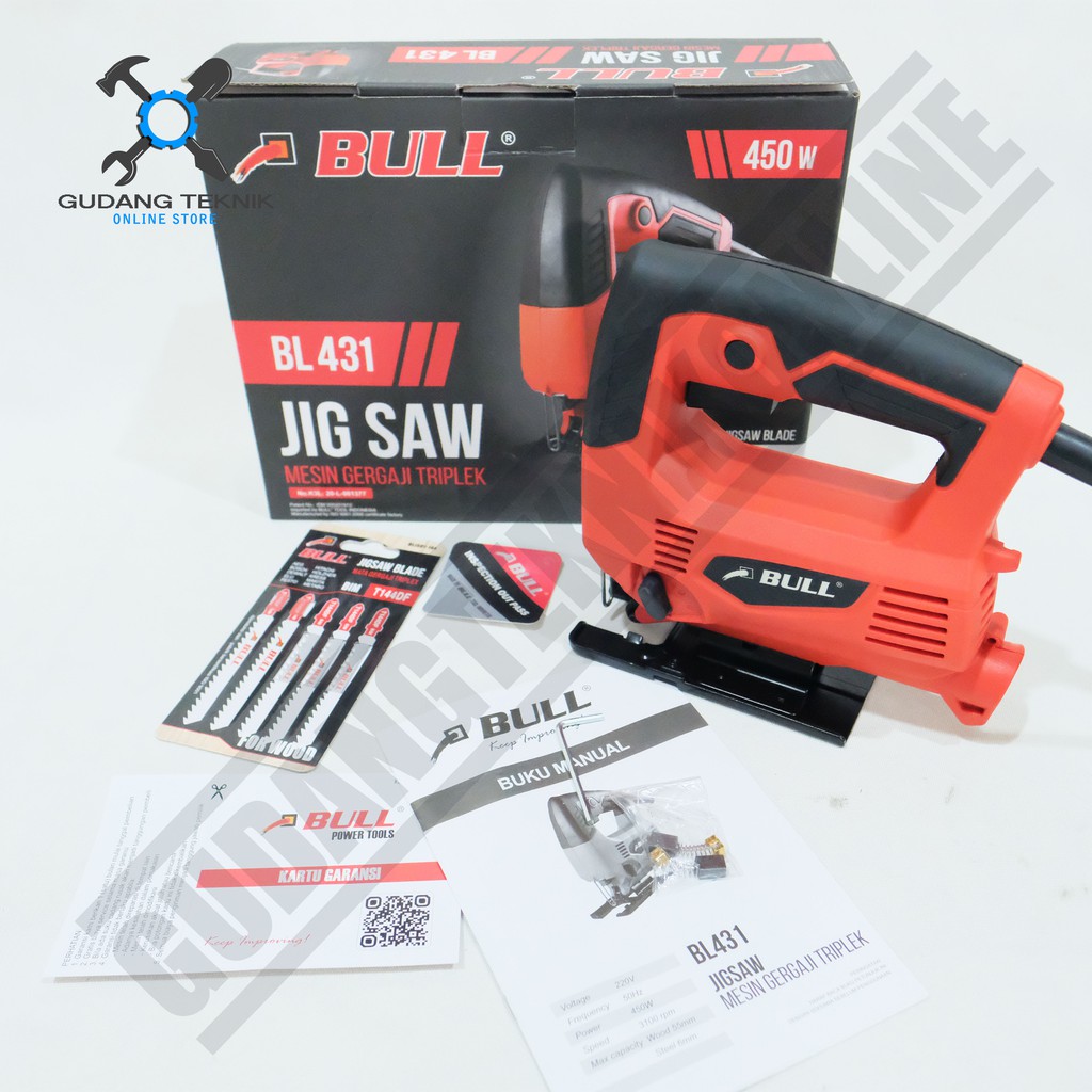 BULL BL431 / Mesin Jigsaw Bull BL 431 - Mesin Gergaji Triplek Jig Saw Bull