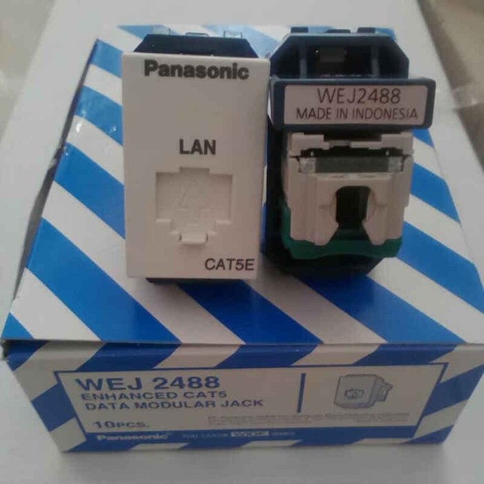 Panasonic Saklar Jack Modul Data CAT5E 8P 8C (WEJ-2488)