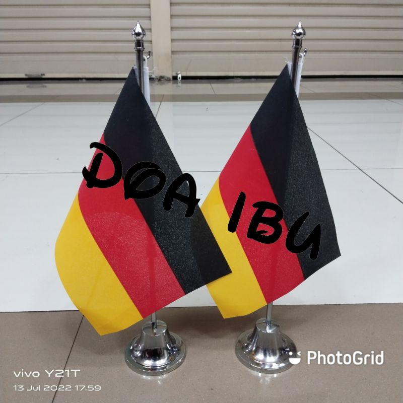 

best seller tiang stenlis meja+bendera JERMAN ready stock