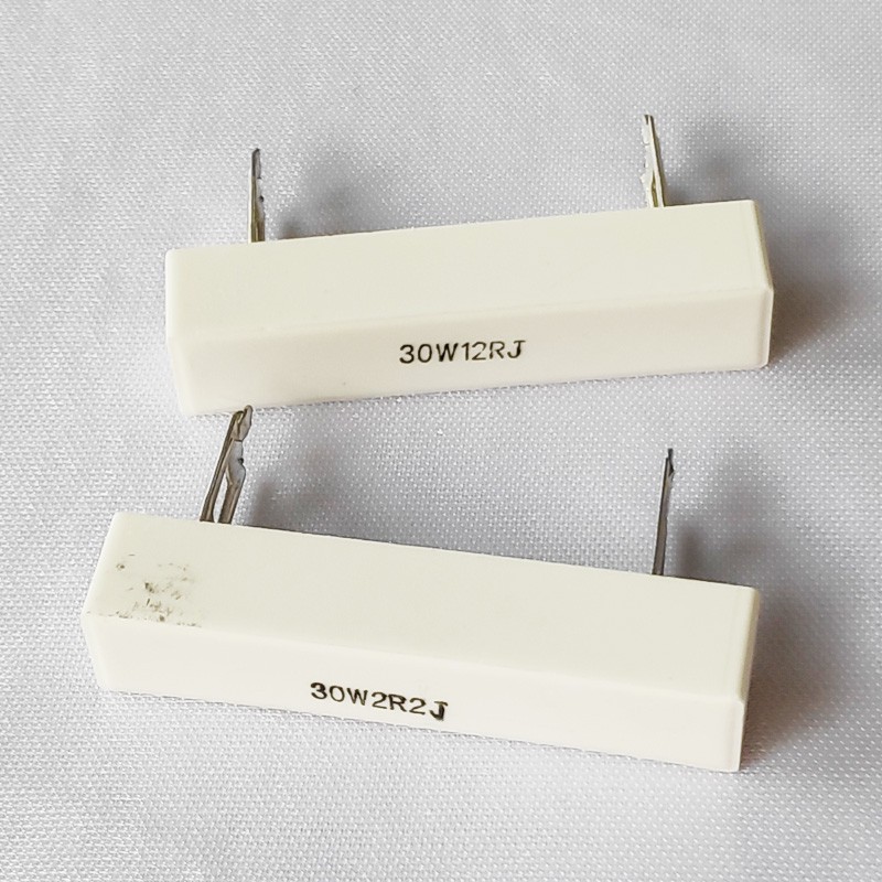 RESTAN BATU 30W RESISTOR 30W RESTAN KERAMIK SEMEN 12R 2R2 KAKI PELAT