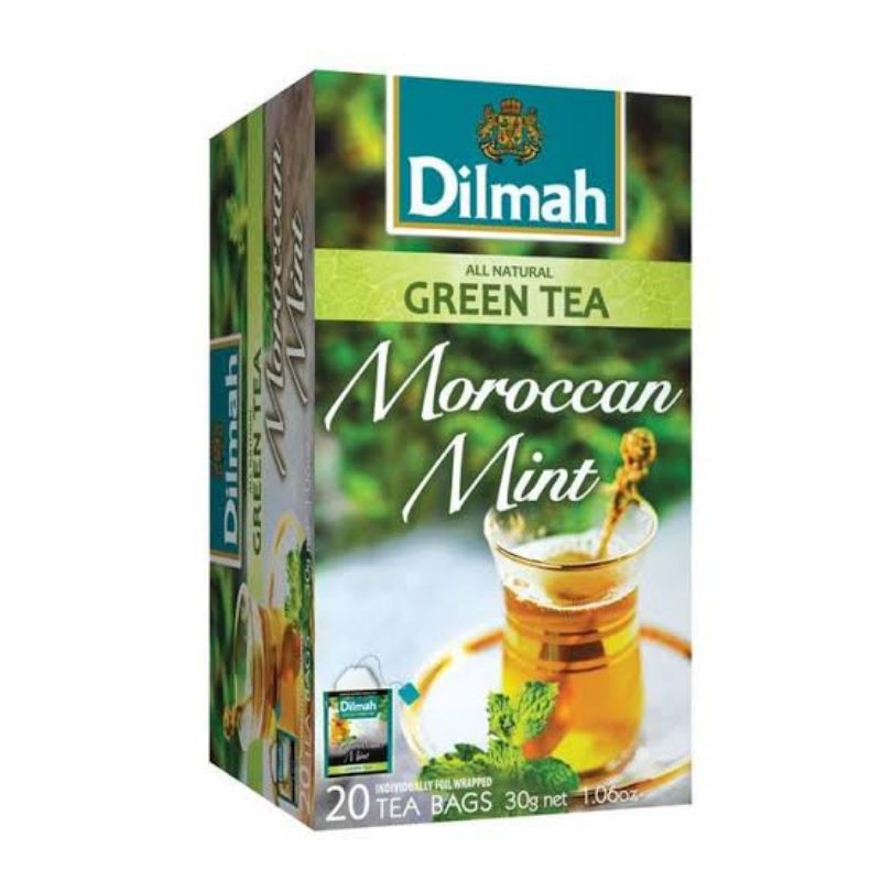 

Teh Dilmah Green Tea Moroccan Mint Envelope 20 tea bags