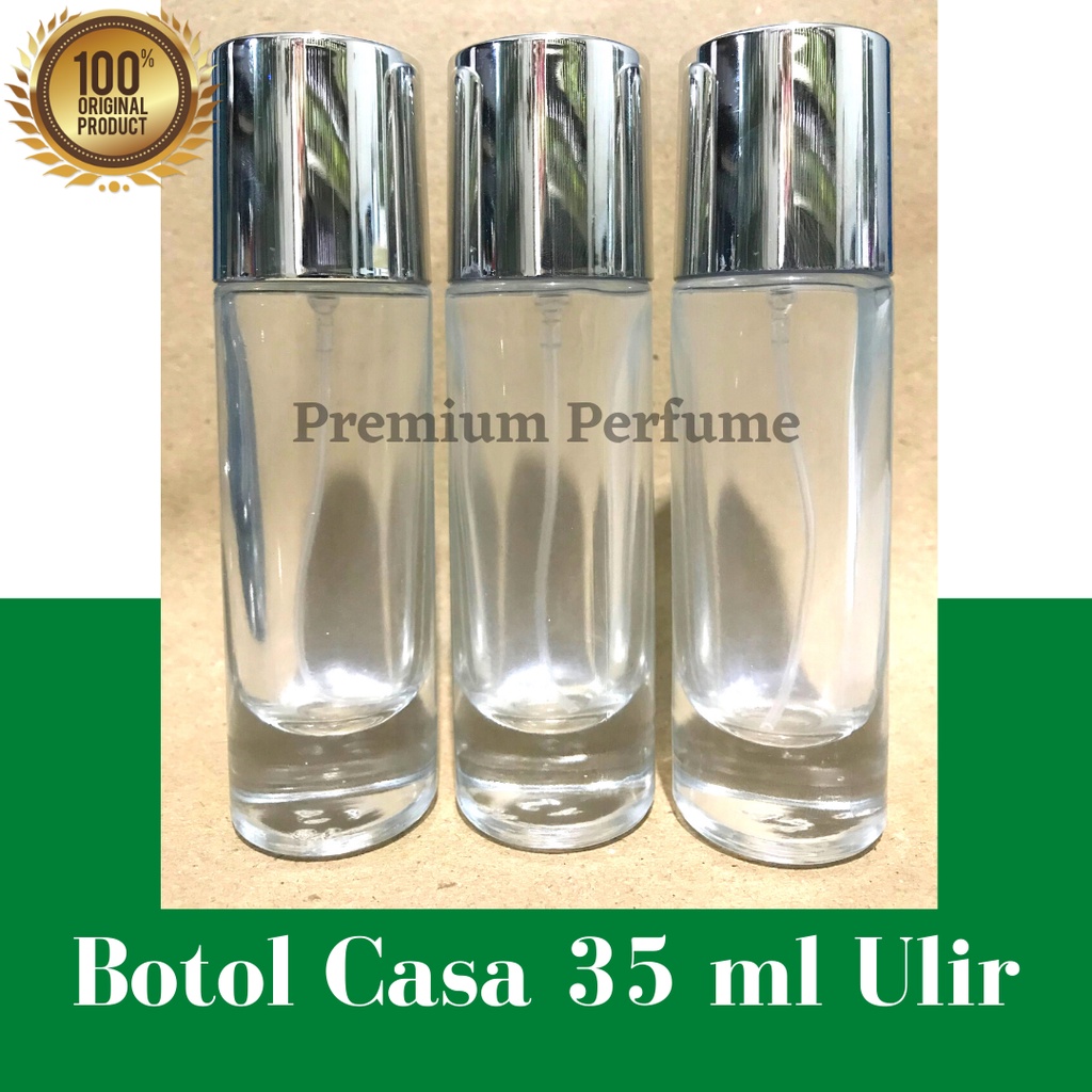 Botol Parfum CASA SILVER 30 ML | BOTOL SPRAY PER-PCS / Botol Parfum Semprot / Botol Parfum Baru / Botol Parfum 35 ML Ulir