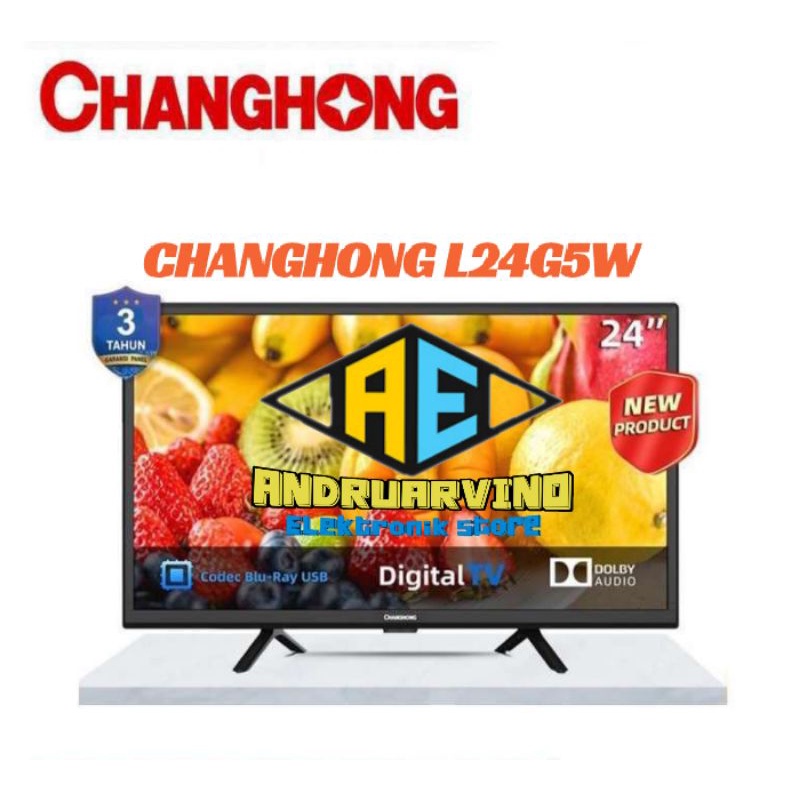 LED TV CHANGHONG L24G5W 24 INCH DIGITAL LED TV GARANSI RESMI CHANGHONG