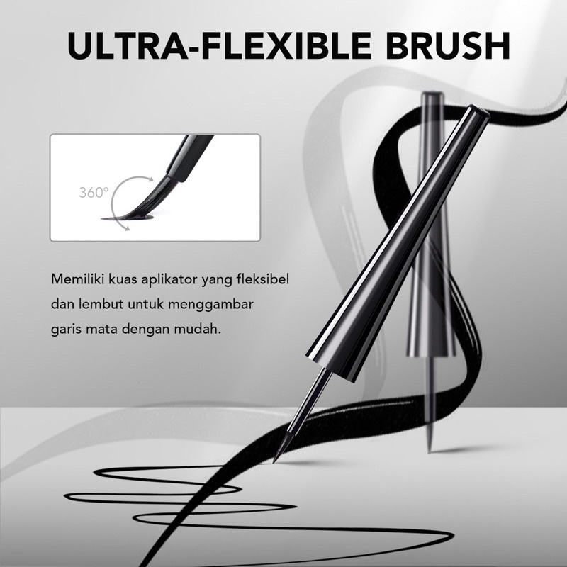 YOU Ink Black Liquid Liner / Eyeliner Liquid You / Eyeliner Cair ( YOU MAKEUPS OFFICIAL STORE )