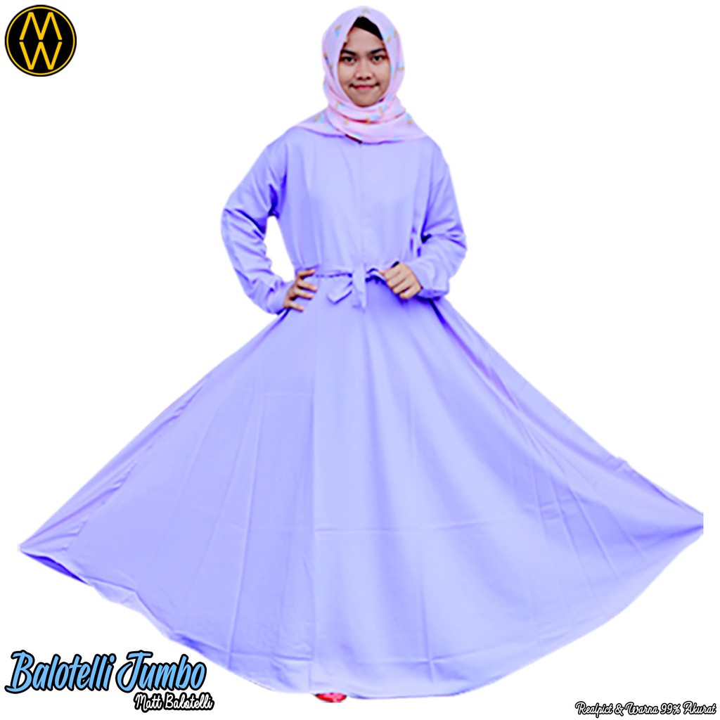 Gamis Balotelli Jumbo / Gamis polos Balotelli /gamis balotelli polos /gamis pesta /gamis syari