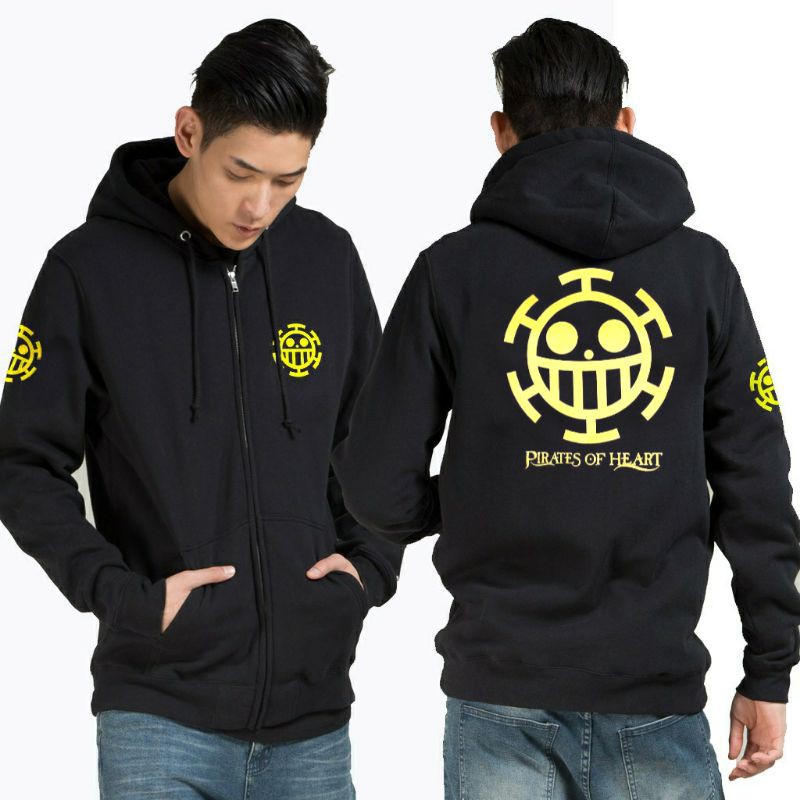 S - XXXXXL(6XL) Zip Hoodie TRAFALGAR LAW Jaket Resleting One Piece BIGSIZE Jumper Ziphoodie Zipper Sleting ANIME Jumbo OVERSIZE Unisex