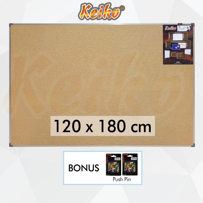 

Office & Stationery | Alat Tulis | Softboard Cork Pin Board / Papan Mading Gantung Keiko 120 X 180 Cm | Best Seller