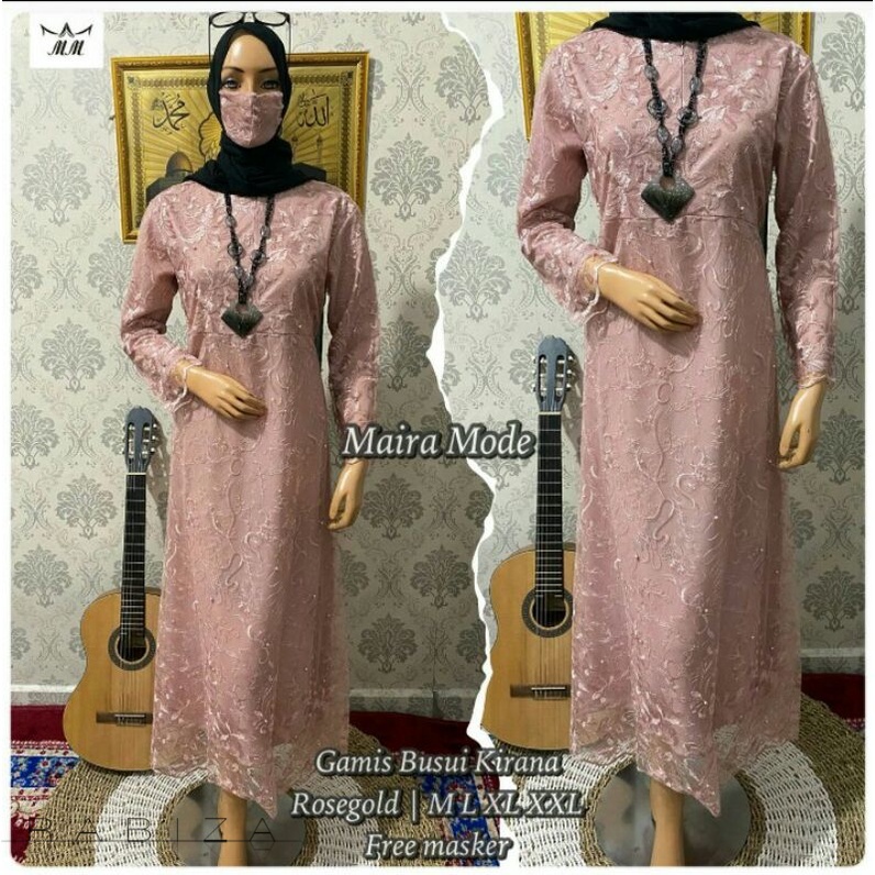 SF Gamis Brokat Model Busui Terbaru Mewah Seragaman Pesta