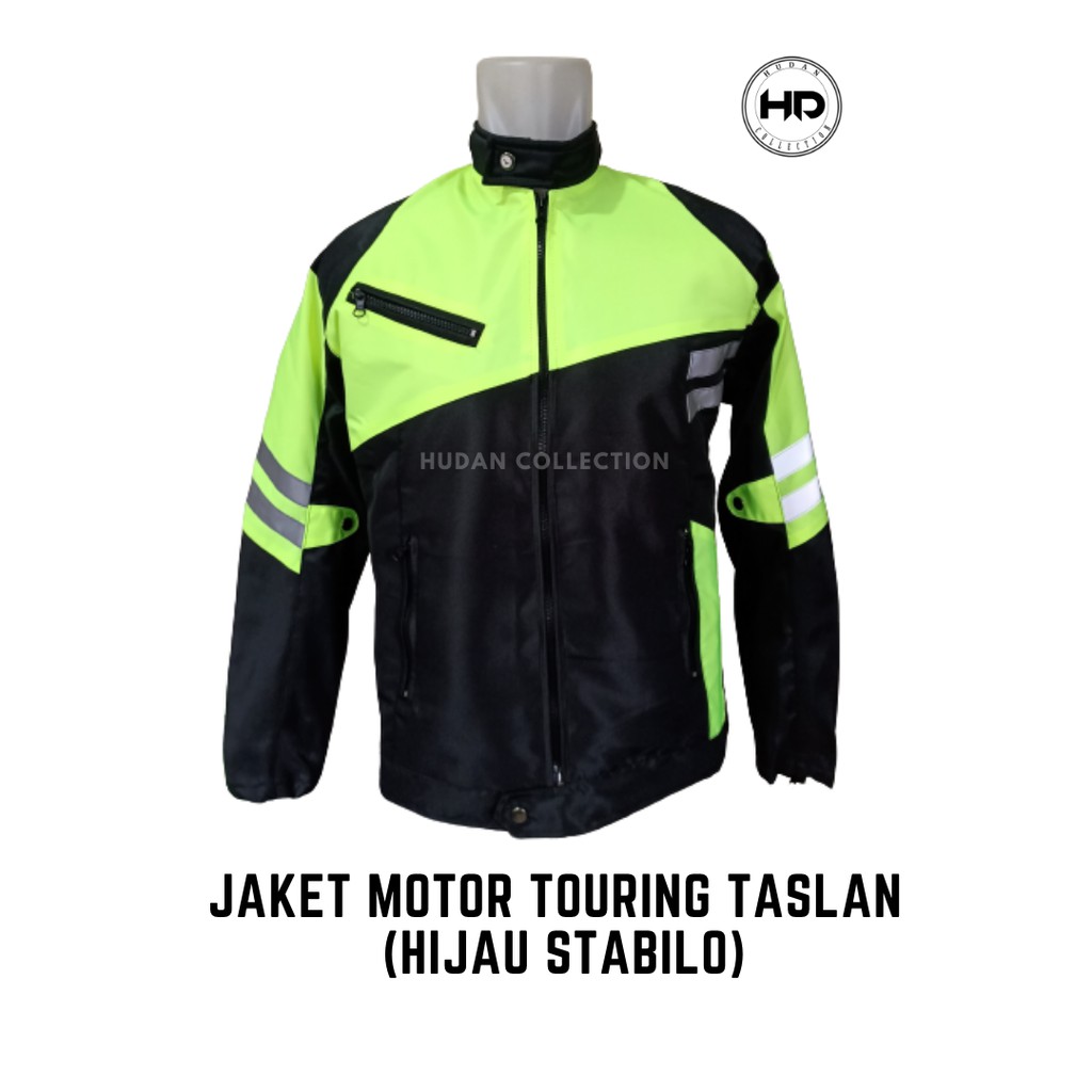 Jaket pria Jaket Motor Touring Exclusive Taslan Double Strip (Waterproof) TERMURAH DI SHOPEE! SUPPLIER JAKET!