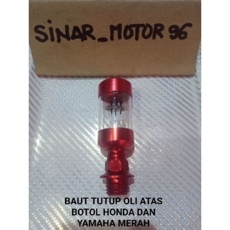 BAUT OLI HONDA BAUT TUTUP OLI ATAS HONDA DRAT KASAR  MODEL BOTOL