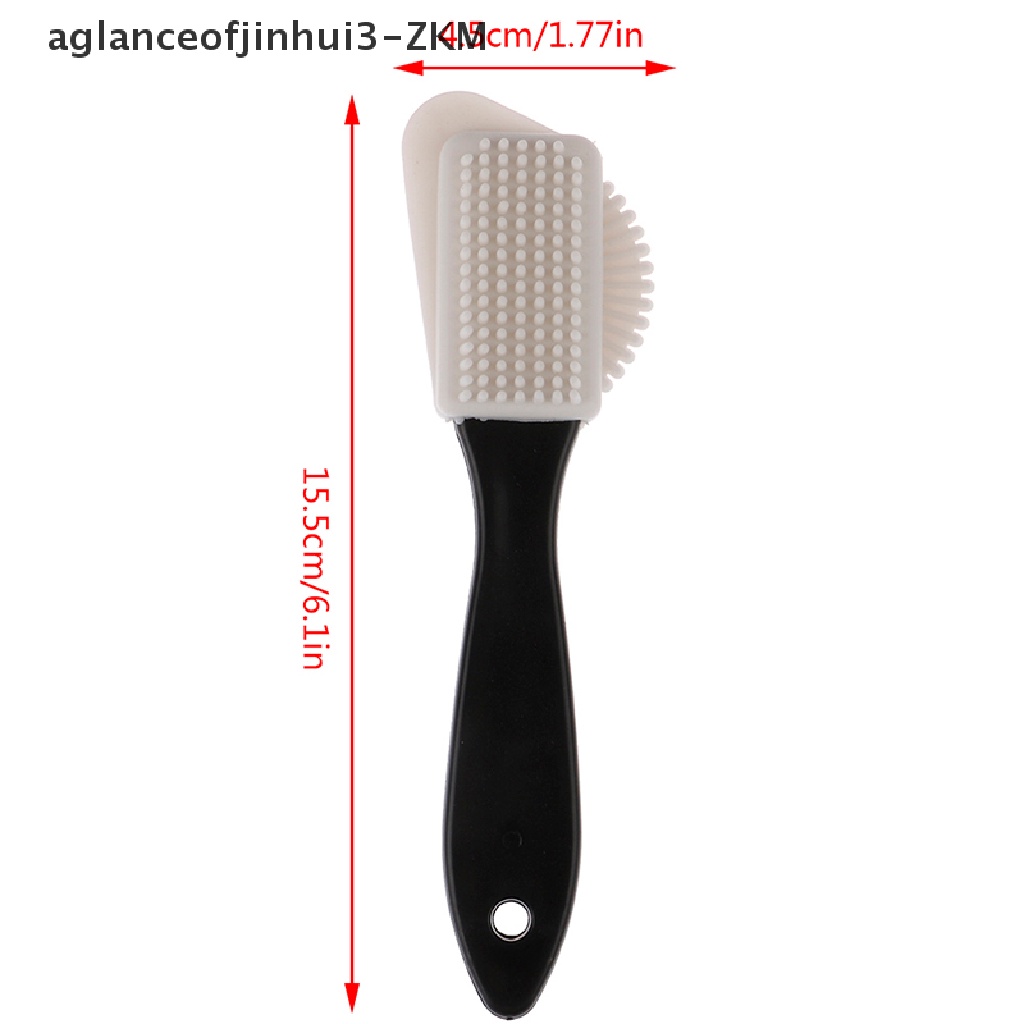 [AGID] 1PcsBlack 3 Side Cleaning Brush Suede Nubuck Boot Shoes S Shape Shoe Cleaner  [zkm]