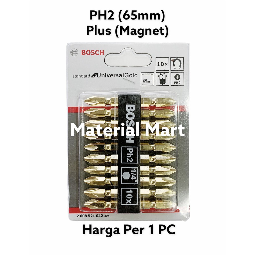 Mata Obeng Gipsum BOSCH PH2 | Screwdriver Gypsum Magnet PH 2 ORIGINAL | Material Mart