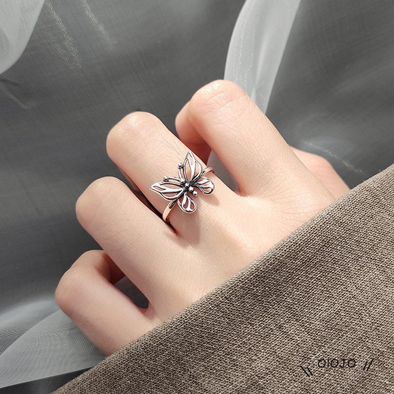 【COD】Cincin Model Butterfly Hollow Out Gaya Vintage Untuk Wanita