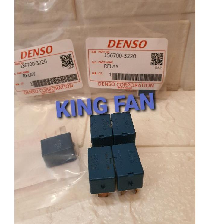 ❉ RELAY 12 VOLT KAKI 4 ASLI DENSO ♠