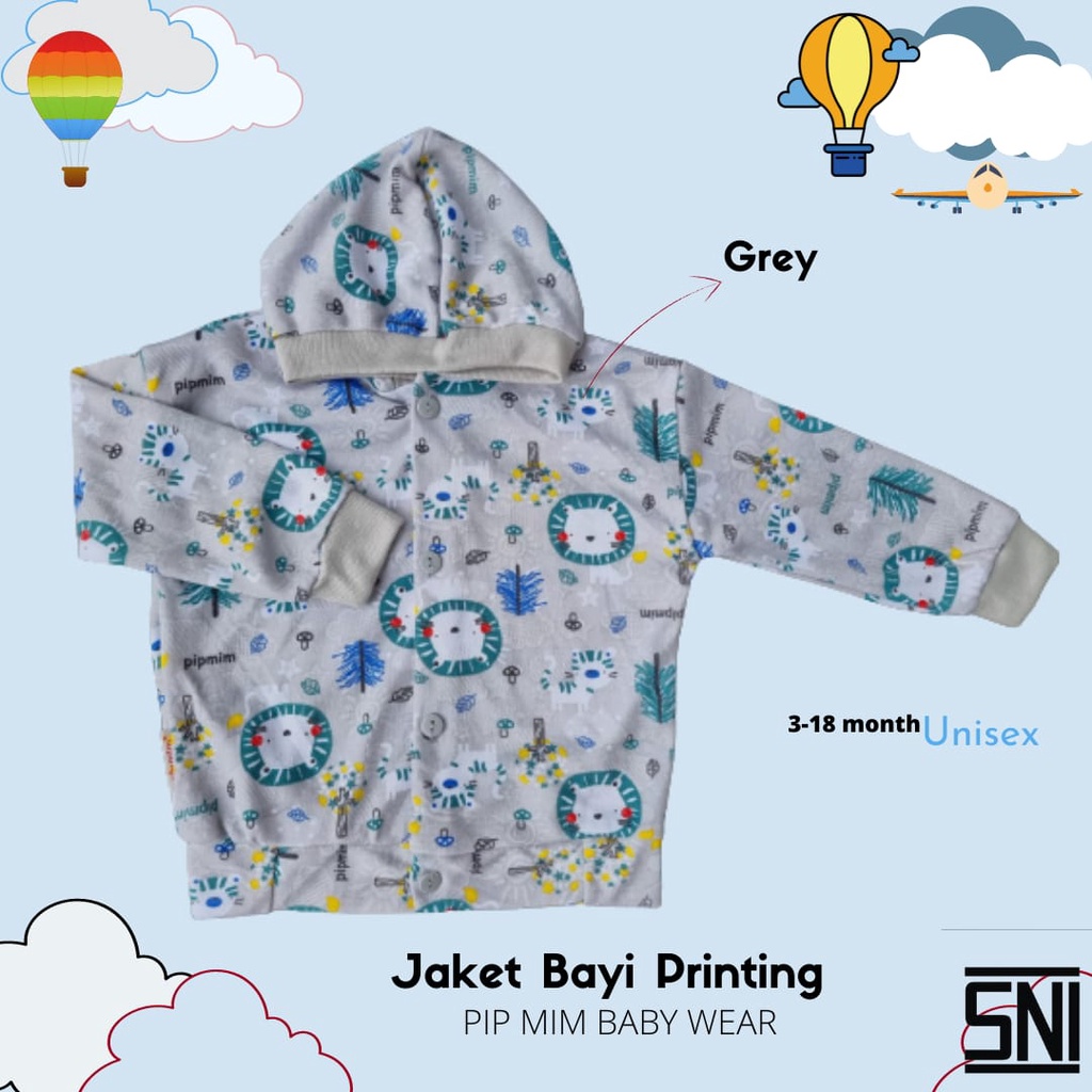 Jaket Premium Sweater Bayi 3 - 12 Bulan merk SNI PIP MIM