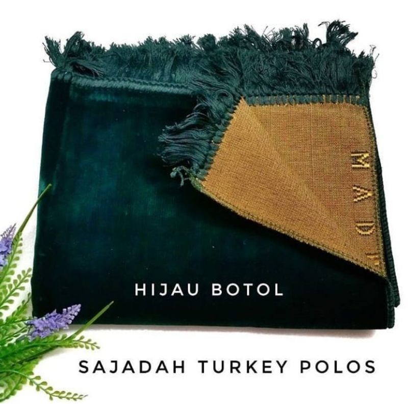 Sajadah Polos Hijau Botol