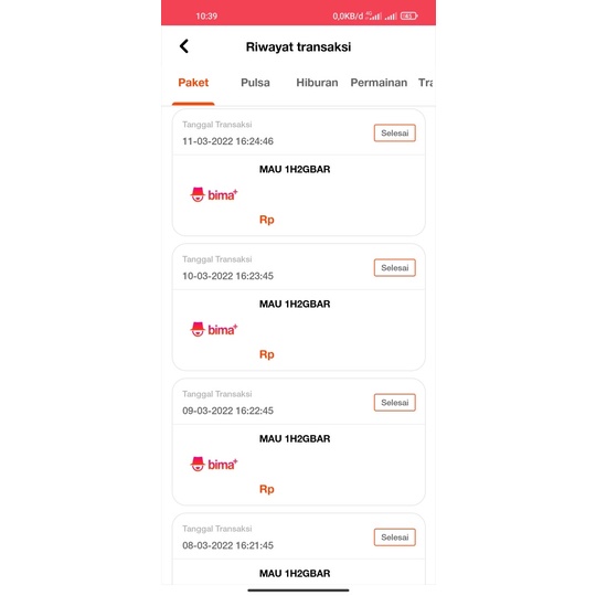 Kartu Tri Paket Legend 1500/Hari 2GB