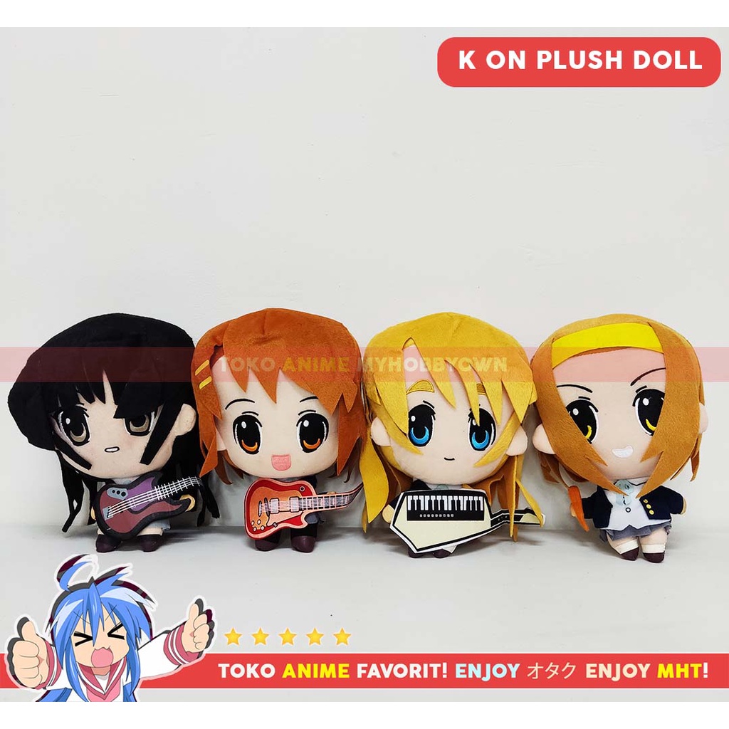 Boneka Anime Karakter K-On Plushie Doll Mio Ritsu Tsumugi Yui