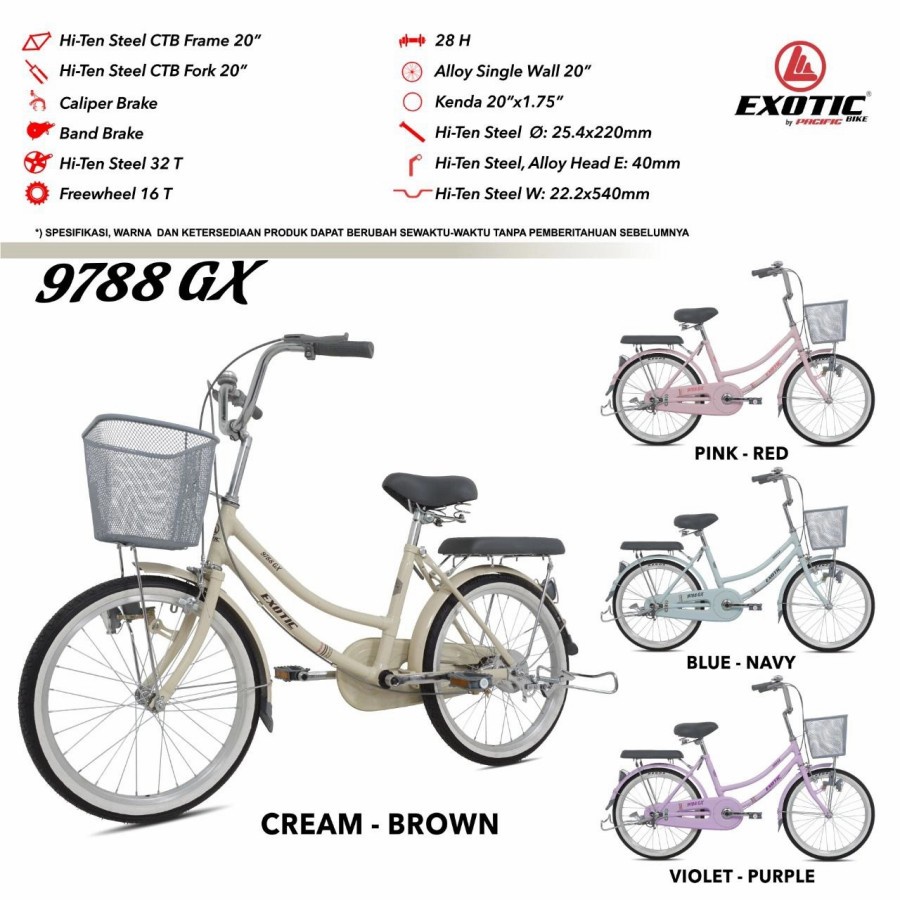 Sepeda Mini 20 Pasific Exotic 9788 GX