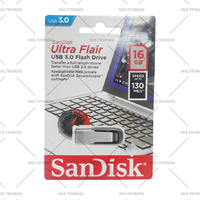 ORIGINAL SANDISK FLASHDISK 16GB ULTRA FLAIR CZ73 / USB 3.0 / CZ-73