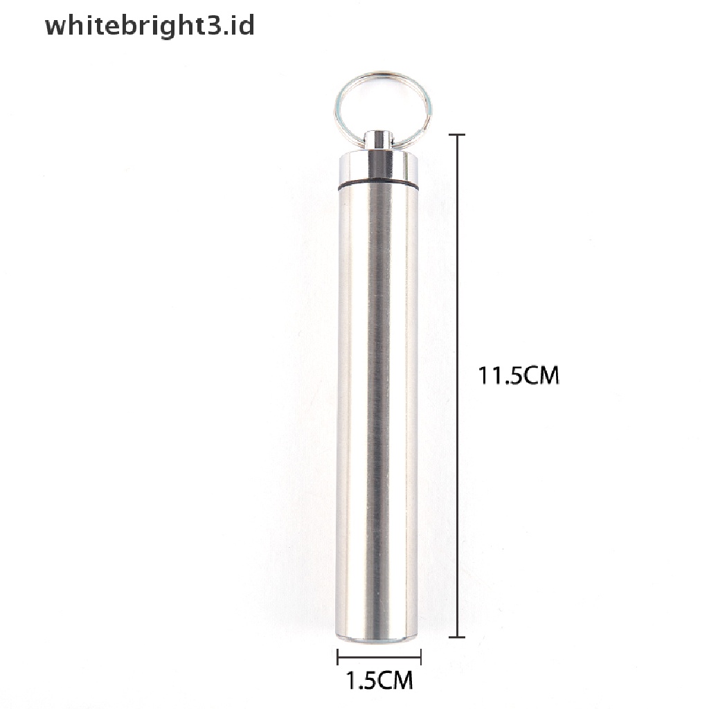 (whitebright3.id) 8pcs / Set Tusuk Gigi Stainless Steel Portable Reusable Untuk Outdoor / Piknik