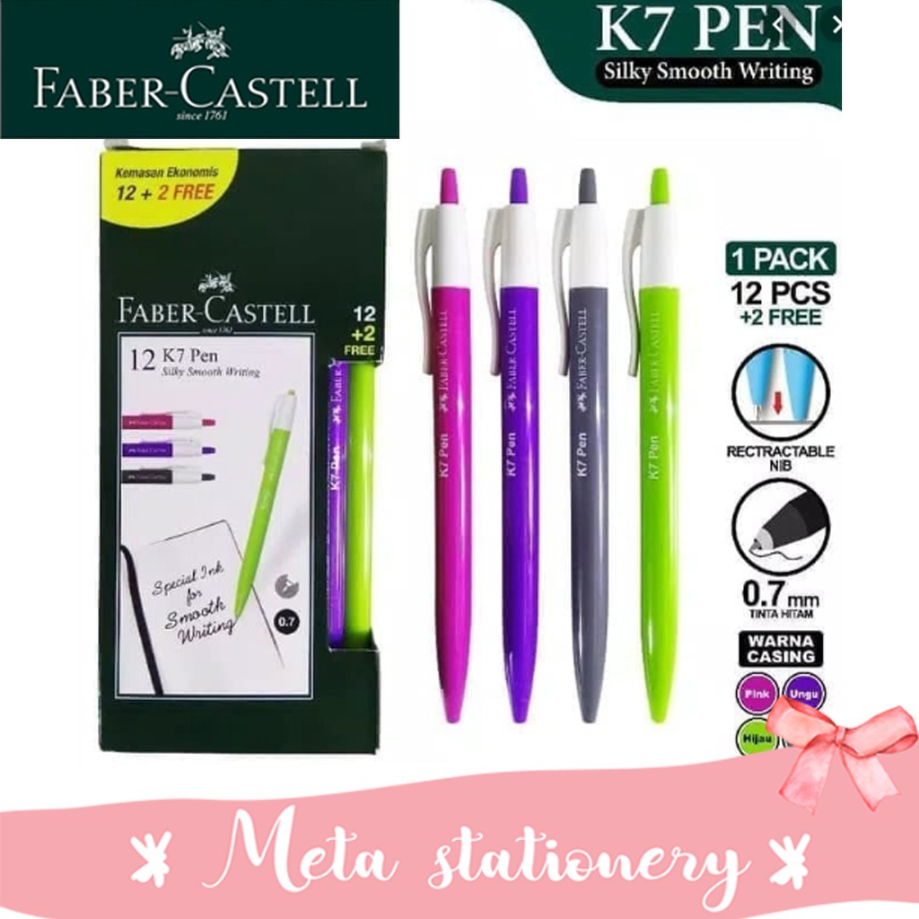 

Pulpen Faber Castell K7 12pc + 2 pc