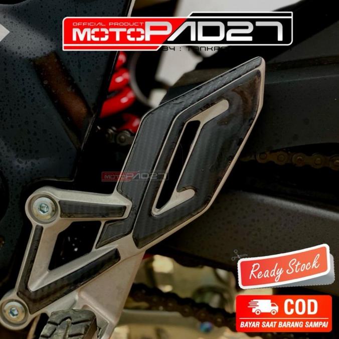 Terbaru Motopad Carbon Pelindung Footstep Kaki Honda New Cb150X Cb150R