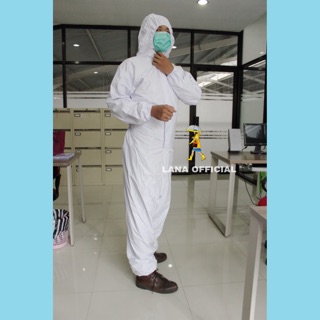  BAJU  HAZMAT SUIT APD  PREMIUM ANTI CORONA BAHAN PVC  SUPER 