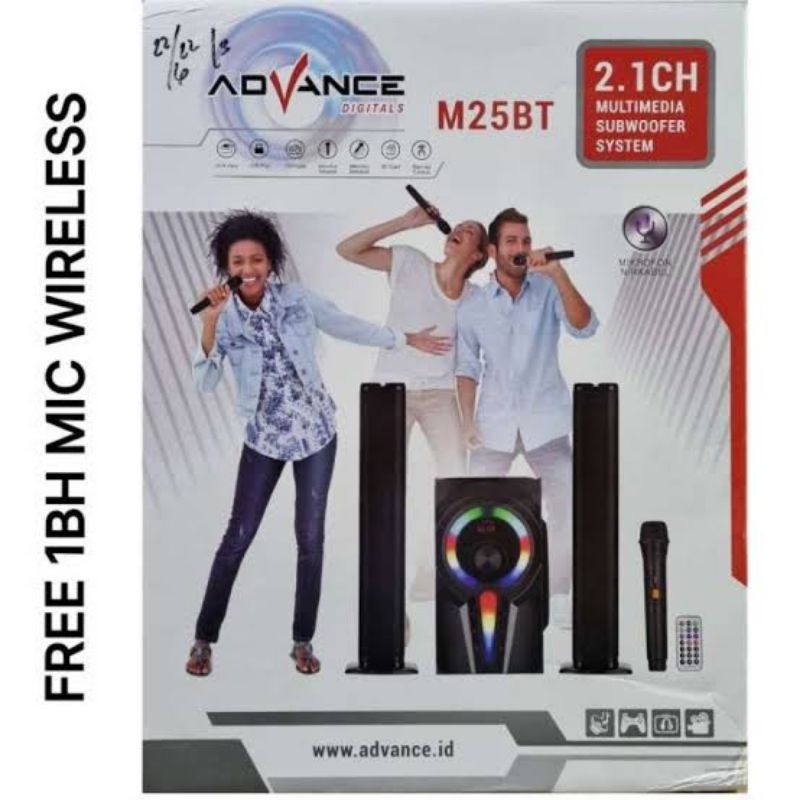 Advance Speaker Aktif Multimedia 2.1 Bluetooth Subwoofer M25BT