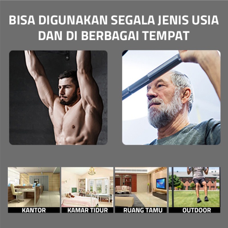 Pull Up Bar Alat Bantu Gym untuk Melatih Otot Lengan dan Tubuh Bagian Atas 76 cm - 131 cm