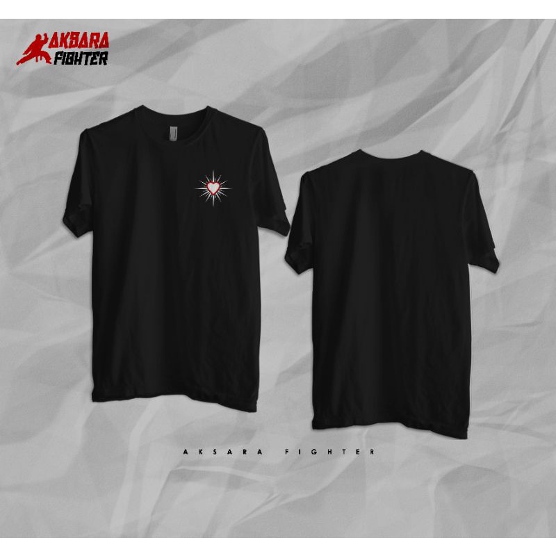 Kaos Combed PSHT Hati Bersinar Desain Simple
