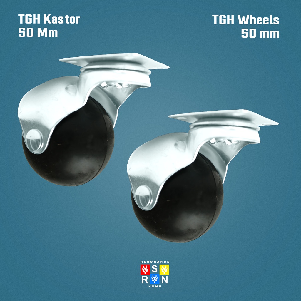 Roda Caster Bulat Hidup 2 Inch / TG 50 Kastor Karet Resonance Home