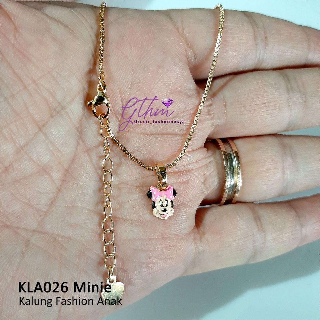 Kalung Anak Miky Minie Perhiasan Fashion Import Anti Karat Jual titanium KLA026 GTHM