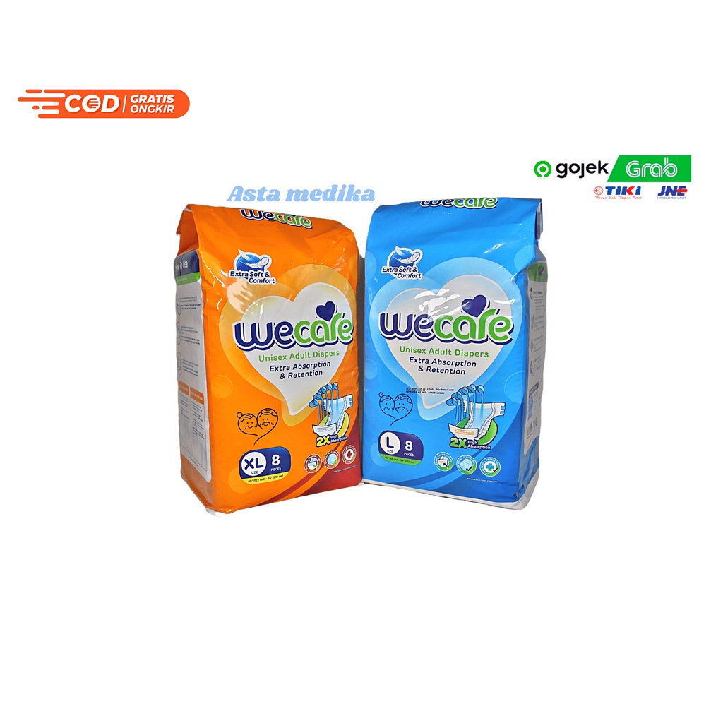 Popok Dewasa Wecare M10  L8  XL8 Unisex WeCare Adult Diapers We Care Popok Perekat Dewasa Wecare