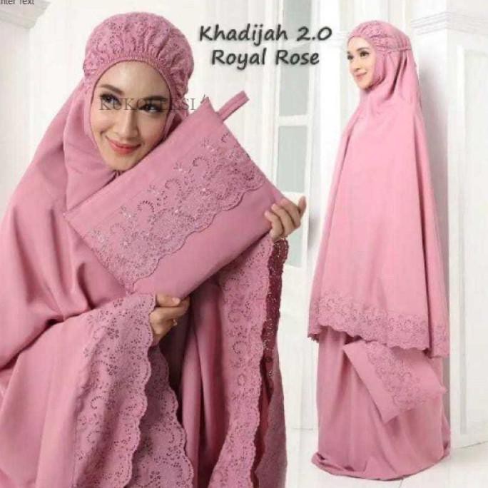 Ori&Terjamin Mukena Dewasa Mukena Bahan Adem Mukena Khadijah - Putih