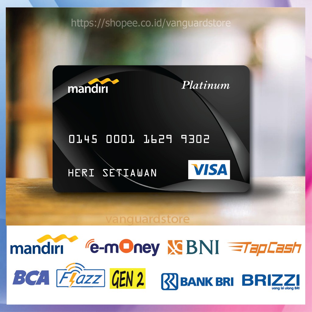 KARTU E MONEY E TOLL DEBIT CARD MANDIRI VISA PLATINUM 2 EMONEY MANDIRI FLAZZ BCA BNI TAPCASH BRIZZI