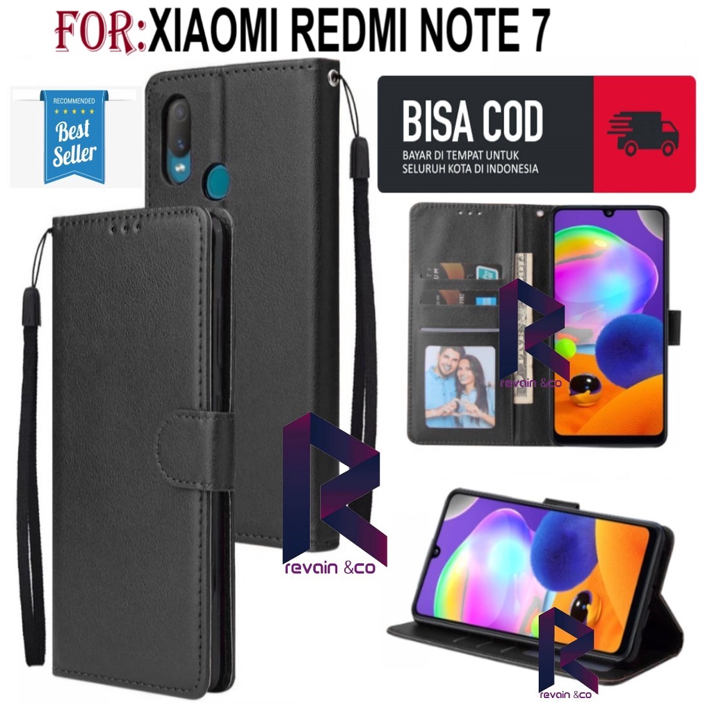 FLIP COVER XIAOMI REDMI NOTE 7/NOTE 7 PRO FLIP WALLET LEATHER KULIT PREMIUM SARUNG BUKA TUTUP KESING HP FLIP CASE XIAOMI REDMI NOTE 7