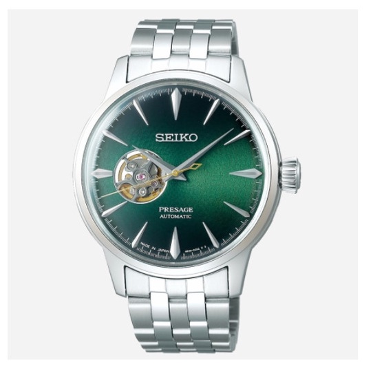 Seiko Presage SSA441J1 'Grasshopper' Automatic Open Heart Green Dial