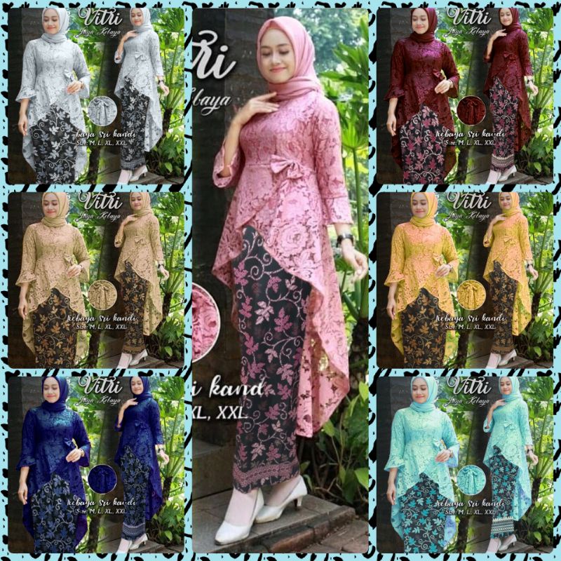 SETELAN STELAN SETLAN SET WANITA KEBAYA BRUKAT MUSLIM KEBAYA TUNIK MODERN MEWAH JUMBO WISUDA ROK DAY