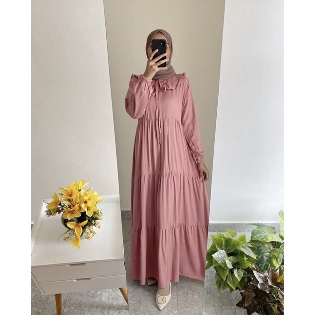 PGMT - TERMURAH FELLOW DRESS GAMIS WANITA RAYON POLOS