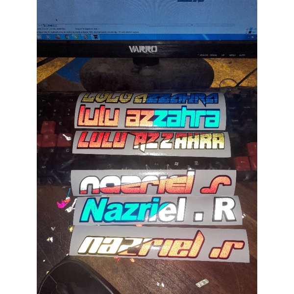 stiker custom nama murah