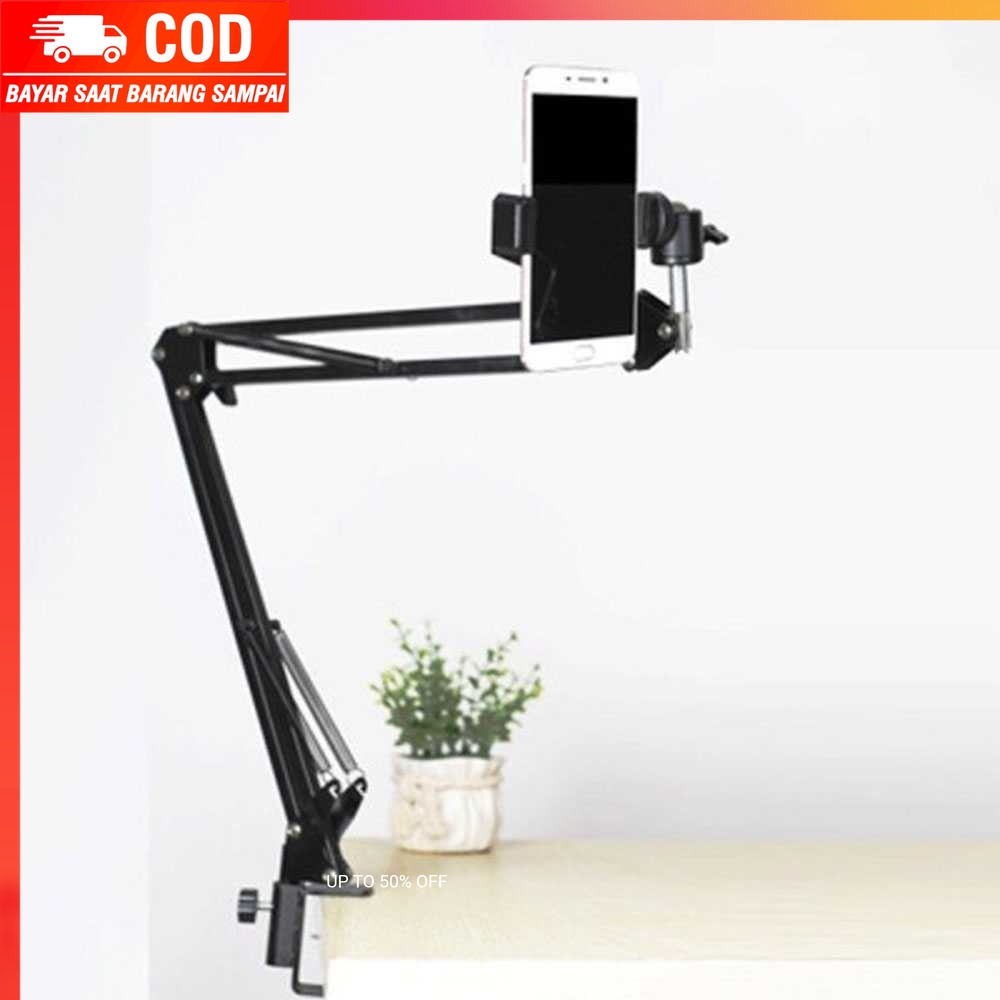 (1005 BARANG ORI) TaffSTUDIO Smartphone Holder Suspension Boom Scissor Arm Stand - NB-35