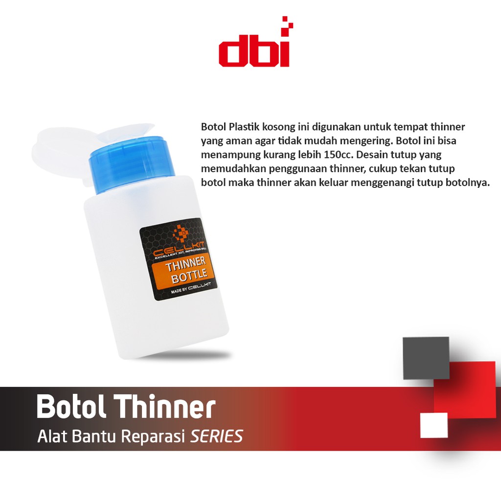 Botol Thinner Tempat Thinner CELLKIT Tutup Biru