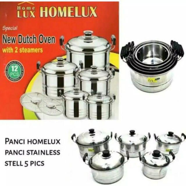 Panci Set Isi 5 + Steame American High Pots