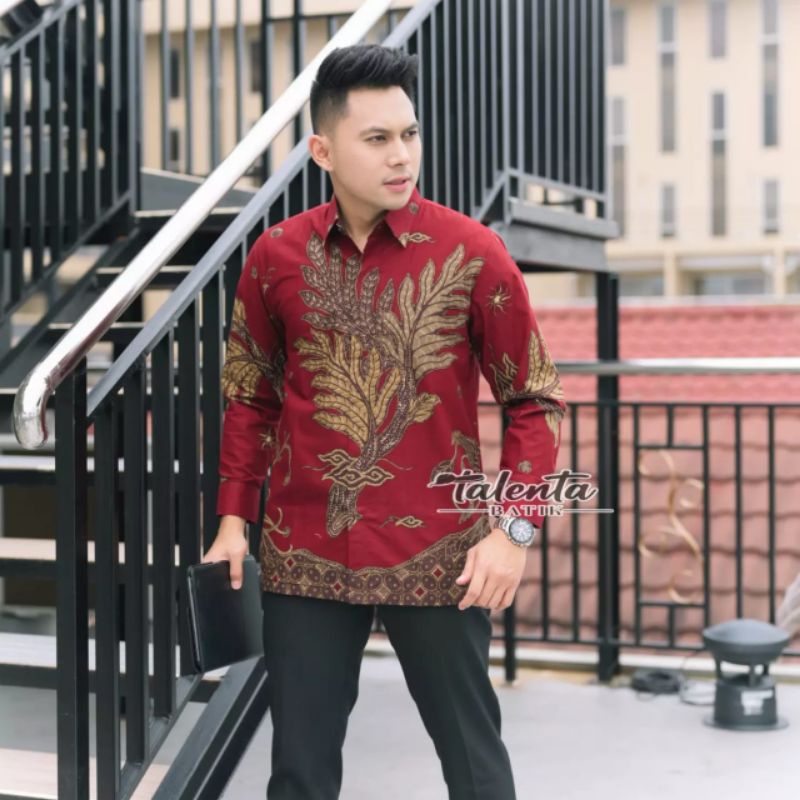 Batik pria lengan panjang batik tunik wanita batik Couple seragam kantor full furing